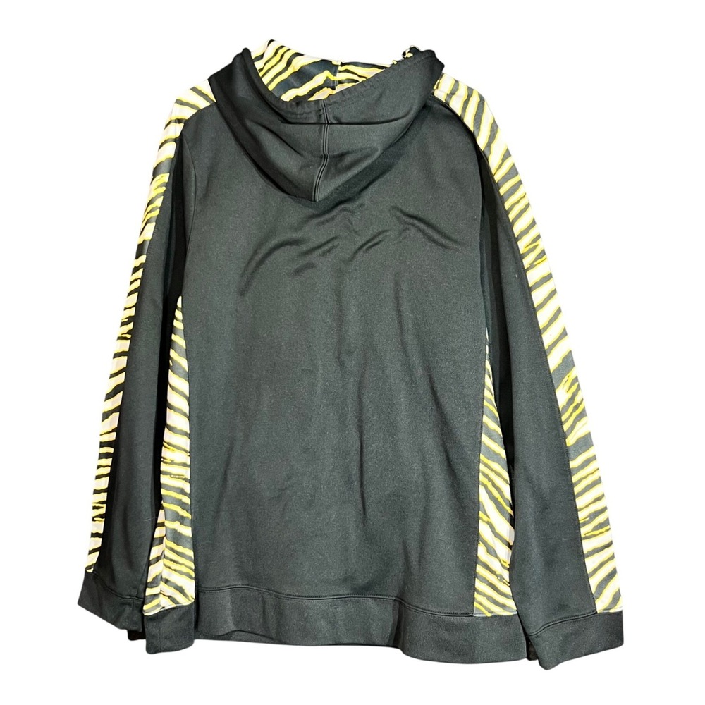 NFL Team Apparel Mens Size Large Pittsburgh Steelers Hoodie Black Yellow Zebra - Picture 3 of 13